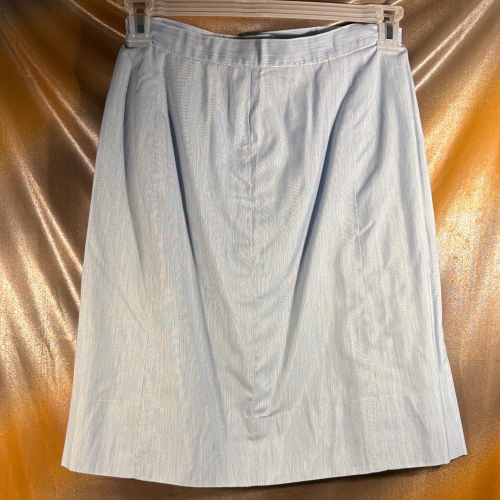 Vintage uniform skirt. Textured 28” waist Light Blue Women's Skirt. Box G1
